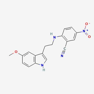 2-{[2-(5-Methoxy-1H-indol-3-yl)ethyl]amino}-5-nitrobenzonitrile