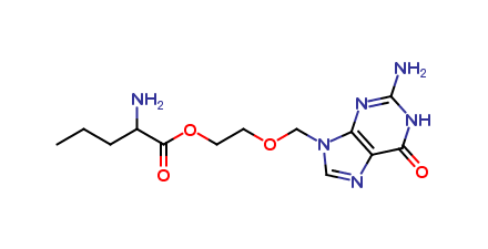 2-((2-amino-6-oxo-1,6-dihydro-9H-purin-9-yl)methoxy)ethyl 2-aminopentanoate