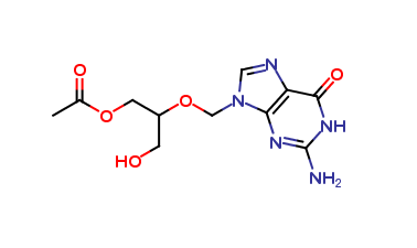 2-((2-amino-6-oxo-l,6- dihydro-9H-purin-9-yl) methoxy)-3- hydroxypropyl acetate
