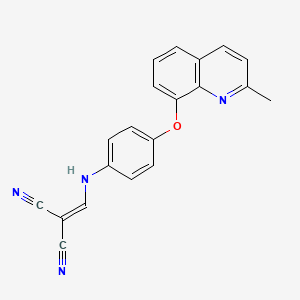 2-({4-[(2-Methyl-8-quinolinyl)oxy]anilino}methylene)malononitrile