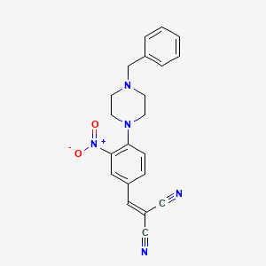 2-{[4-(4-benzylpiperazino)-3-nitrophenyl]methylene}malononitrile
