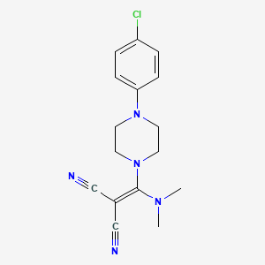2-[[4-(4-chlorophenyl)piperazino](dimethylamino)methylene]malononitrile