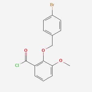 2-[(4-Bromobenzyl)oxy]-3-methoxybenzoyl chloride