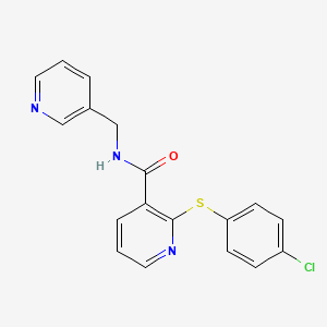 2-[(4-chlorophenyl)sulfanyl]-N-(3-pyridinylmethyl)nicotinamide