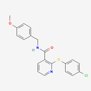 2-[(4-chlorophenyl)sulfanyl]-N-(4-methoxybenzyl)nicotinamide