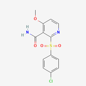2-[(4-chlorophenyl)sulfonyl]-4-methoxynicotinamide