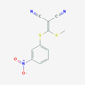 2-[(Methylthio)(3-nitrophenylthio)methylene]malononitrile