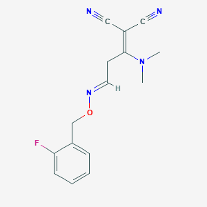 2-(1-(dimethylamino)-3-{[(2-fluorobenzyl)oxy]imino}propylidene)malononitrile