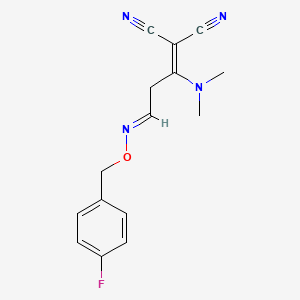 2-(1-(dimethylamino)-3-{[(4-fluorobenzyl)oxy]imino}propylidene)malononitrile