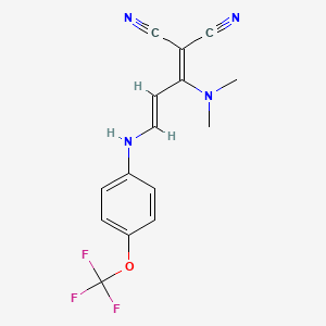 2-{1-(dimethylamino)-3-[4-(trifluoromethoxy)anilino]-2-propenylidene}malononitrile