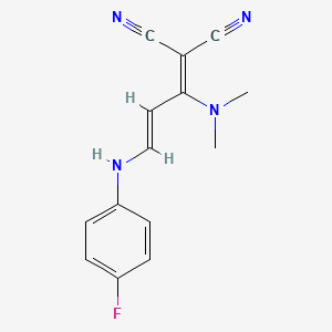 2-[1-(dimethylamino)-3-(4-fluoroanilino)-2-propenylidene]malononitrile