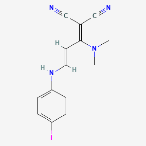 2-[1-(dimethylamino)-3-(4-iodoanilino)-2-propenylidene]malononitrile