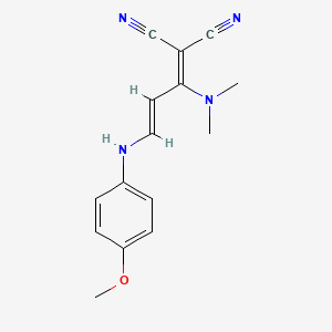 2-[1-(dimethylamino)-3-(4-methoxyanilino)-2-propenylidene]malononitrile
