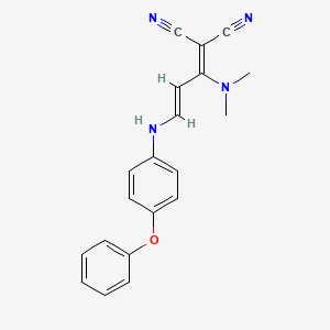 2-[1-(dimethylamino)-3-(4-phenoxyanilino)-2-propenylidene]malononitrile