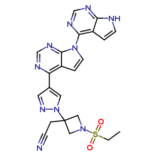 2-[1-Ethylsulfonyl-3-[4-[7-(7H-pyrrolo[2,3-d]pyrimidin-4-yl)pyrrolo[2,3-d]pyrimidin-4-yl]pyrazole-1-yl]azetidin-3-yl]acetonitrile