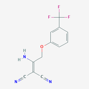 2-{1-amino-2-[3-(trifluoromethyl)phenoxy]ethylidene}malononitrile