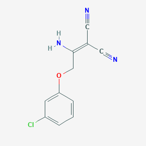 2-[1-amino-2-(3-chlorophenoxy)ethylidene]malononitrile