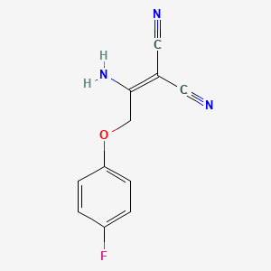 2-[1-amino-2-(4-fluorophenoxy)ethylidene]malononitrile