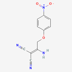 2-[1-amino-2-(4-nitrophenoxy)ethylidene]malononitrile