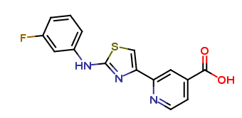 2-(2-((3-Fluorophenyl)amino)thiazol-4-yl)isonicotinic Acid