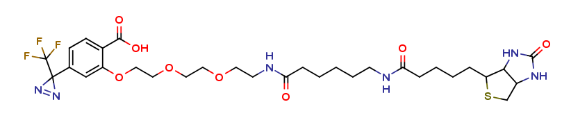 2-[2-[2-[2-[6-(Biotinylaminohexanoyl]aminoethoxy]ethoxy]ethoxy]-4-[3-(trifluoromethyl)-3H-diazirin-3