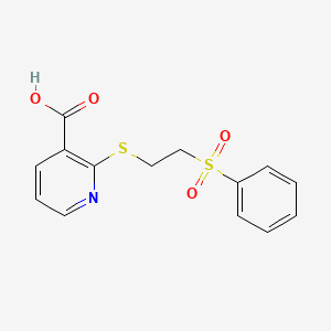 2-(2-(Phenylsulfonyl)ethylthio)nicotinic acid