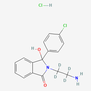 2-(2-Aminoethyl)-3-(4-chlorophenyl)-3-hydroxyphthalimidine-d4 Hydrochloride (Mazindol Metabolite)