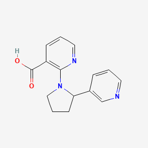 2-(2-Pyridin-3-ylpyrrolidin-1-yl)nicotinic acid
