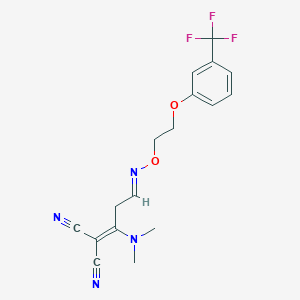 2-[3-{[(2-chloro-4-fluorobenzyl)oxy]imino}-1-(dimethylamino)propylidene]malononitrile