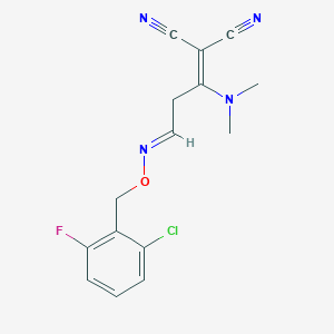 2-[3-{[(2-chloro-6-fluorobenzyl)oxy]imino}-1-(dimethylamino)propylidene]malononitrile