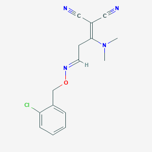 2-[3-{[(2-chlorobenzyl)oxy]imino}-1-(dimethylamino)propylidene]malononitrile