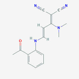 2-[3-(2-acetylanilino)-1-(dimethylamino)-2-propenylidene]malononitrile