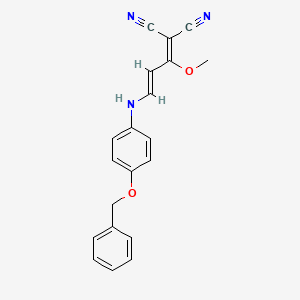 2-{3-[4-(benzyloxy)anilino]-1-methoxy-2-propenylidene}malononitrile