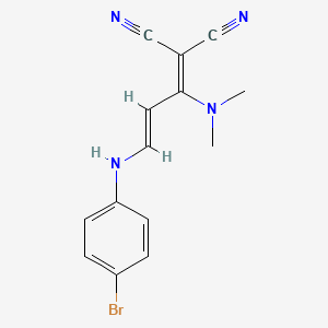 2-[3-(4-bromoanilino)-1-(dimethylamino)-2-propenylidene]malononitrile