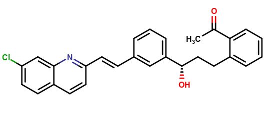 2-(3(S)-(3-(2-(7-chloro-2-quinolinyl)ethenyl)phenyl)-3- hydroxypropyl) acetophenone
