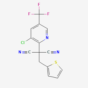 2-[3-chloro-5-(trifluoromethyl)-2-pyridinyl]-2-(2-thienylmethyl)malononitrile