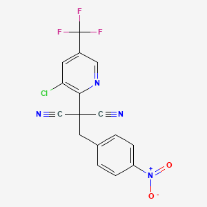 2-[3-chloro-5-(trifluoromethyl)-2-pyridinyl]-2-(4-nitrobenzyl)malononitrile