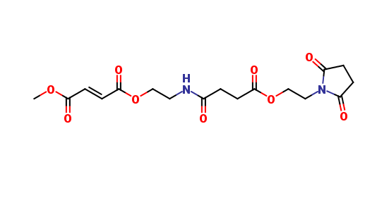 2-{4-[2-(2,5-dioxopyrrolidin-1-yl)ethoxy]-4-oxobutanamido}ethyl methyl (2E)-but-2-enedioate