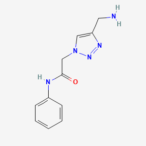 2-[4-(aminomethyl)-1H-1,2,3-triazol-1-yl]-N-phenylacetamide