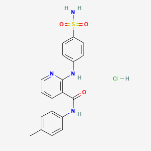 2-[4-(aminosulfonyl)anilino]-N-(4-methylphenyl)nicotinamide hydra chloride