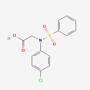 2-[4-Chloro(phenylsulfonyl)anilino]acetic acid