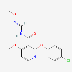 2-(4-chlorophenoxy)-4-methoxy-N-[(methoxyimino)methyl]nicotinamide