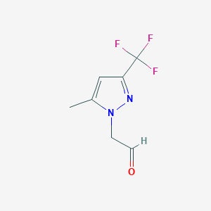 2-(5-methyl-3-(trifluoromethyl)-1H-pyrazol-1-yl)acetaldehyde