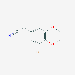 2-(8-Bromo-2,3-dihydro-1,4-benzodioxin-6-yl)acetonitrile