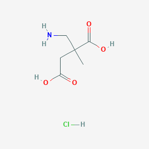 2-(Aminomethyl)-2-methylbutanedioic acid hydrochloride