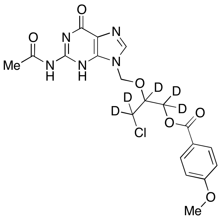 2’-Monodehydroxy-2’-chloro Ganciclovir-d5-N-acetylmono-O-p-methoxybenzoate