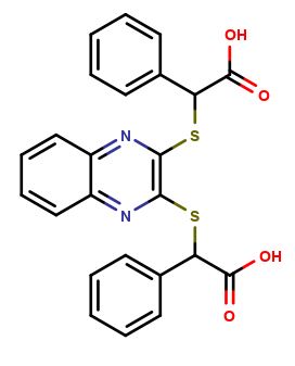 2,2'-(quinoxaline-2,3-diylbis(sulfanediyl))bis(2-phenylacetic acid)