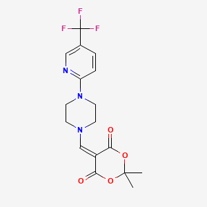 2,2-Dimethyl-5-({4-[5-(trifluoromethyl)-2-pyridinyl]piperazino}methylene)-1,3-dioxane-4,6-dione