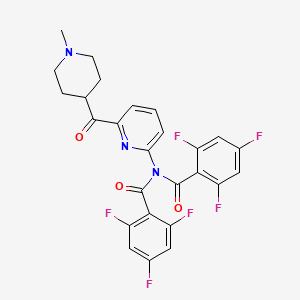 2,4,6-trifluoro-N-(6-(1-methylpiperidine-4-carbonyl)pyridin-2-yl)-N-(2,4,6-trifluorobenzoyl)benzamide