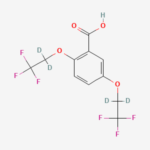 2,5-Bis(2,2,2-trifluoroethoxy)benzoic Acid-d4